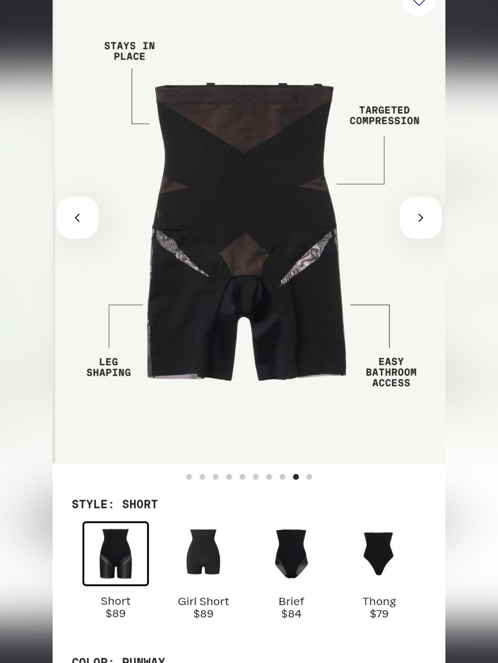Honeylove Black Sculptwear Shaping Shorts